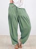 Pantalons Décontracté Plain Printemps / Automne Polyester Taille Haute Quotidien Ample Droit Régulier pour Femmes