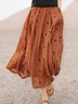 Jupes Pois Polka Décontracté Printemps / Automne Naturel Aucune élasticité Quotidien Maxi Trapèze Régulier pour Femmes