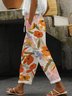 Pantalons Décontracté Floral Printemps / Automne Quotidien Ample Taille Moyenne Pantalons Harem Long Droit pour Femmes
