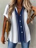 Blouses Décontracté Floral Été Aucune élasticité Quotidien Régulier Droit Régulier Col de Chemise pour Femmes