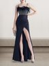 Femmes Plain Blanc à Bretelles Confortable Robe Maxi Sexy