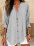 Blouses Femmes Rayé Décontracté Printemps / Automne Polyester Aucune élasticité Quotidien Droit Boucle Col de Chemise