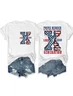 T-shirts Femmes Décontracté Été Lettres de texte Polyester Aucune élasticité Quotidien Ample Mancheron Droit