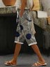 Pantalons Rayé Décontracté Été Polyester Aucune élasticité Ample Taille Élastique Droit Régulier pour Femmes