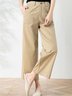 Pantalons Femmes Décontracté Plain Printemps / Automne Coton Taille Haute Quotidien Ample Long Régulier