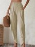 Pantalons Femmes Décontracté Plain Printemps / Automne Aucune élasticité Quotidien Taille Élastique Pantalon droit Long Régulier