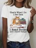 T-shirts Femmes Décontracté Été Imprimé de Lettre Motif Micro-élasticité Quotidien Ample Manches Courtes Col Rond Régulier