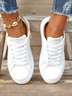 Chaussures de skate Femmes Décontracté Plain Toutes Les Saisons à Enfiler à Talon Plat Bout Rond Coton PU Caoutchouc
