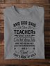 T-shirts Femmes Décontracté Printemps / Automne Imprimé de Lettre Motif Coton Micro-élasticité Ample Col Rond Trapèze Régulier