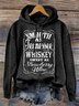 à Capuche Femmes Printemps / Automne Lettres de texte de Style Occidental Sweat-shirt à Capuche Quotidien Manches Longues en Mélangé de Coton Régulier Régulier