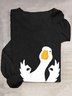 T-shirts Femmes Décontracté Imprimé d'Animal Printemps / Automne Manches Longues Col Rond en Mélangé de Coton Régulier Élasticité moyenne Oui
