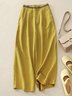 Pantalons Décontracté Plain Printemps / Automne Coton Naturel Aucune élasticité Quotidien Long Régulier pour Femmes