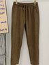 Pantalons Décontracté Plain Printemps / Automne Coton Taille Élastique Pantalon à la cheville Pantalons Harem Droit Poche Couture pour Femmes