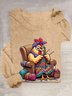 T-shirts Femmes Décontracté Printemps / Automne Turquie Quotidien Ample en Mélangé de Coton Régulier Droit Oui
