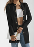 Micro-élasticité Manches Longues Régulier Plain Blouson Zip pour Femmes