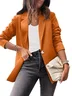 Manches Longues Régulier Plain Blazer pour Femmes