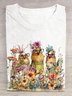 T-shirts Décontracté Été Turquie Coton Quotidien Manches Courtes Col Rond Régulier Élasticité moyenne pour Femmes