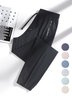 Pantalons Décontracté Plain Printemps / Automne Couture de poche Nylon Standard Droit Régulier Élasticité moyenne pour Femmes