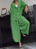 Deux Pièces Ensembles Rayé Décontracté Printemps / Automne Polyester Naturel Quotidien Manches Longues Top Avec Pantalons Droit pour Femmes