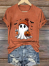 T-shirts Femmes Simple Été Lettres de texte Polyester Aucune élasticité Quotidien Mancheron Col Rond Régulier