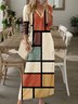 Femmes Abstrait Graphique Couleur 4 Col V Confortable Robe Maxi Décontracté