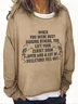 Sweat-shirts Femmes Décontracté Printemps / Automne Toussaint Quotidien Ample Manches Longues Col Rond en Mélangé de Coton Droit