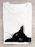 T-shirts Femmes Décontracté Été Chat Quotidien Col Rond Régulier Droit Élasticité moyenne Oui