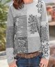 T-shirts Femmes Décontracté Bloc de Couleur Printemps / Automne Quotidien Ample Jersey Manches Longues Col Rond Régulier
