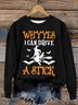 Sweat-shirts Décontracté Printemps / Automne Lettres de texte Coton Poids lourd Micro-élasticité Quotidien Toussaint Manches Longues pour Femmes