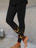 Pantalons De Yoga Femmes Décontracté Toutes Les Saisons Toussaint Aucune élasticité Quotidien Serré Jersey Pantalon coupe slim Long