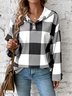 à Capuche Femmes Bloc de Couleur Décontracté Printemps / Automne Polyester Aucune élasticité Quotidien Manches Longues Droit Régulier