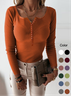 Pulls Femmes Décontracté Plain Printemps / Automne à Haute Élasticité Serré Manches Longues Régulier Droit Régulier
