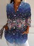 Chemises Décontracté Floral Printemps / Automne Léger Aucune élasticité Quotidien Régulier Droit Col de Chemise pour Femmes