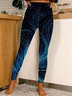 Pantalons De Yoga Décontracté Toutes Les Saisons Aléatoire Imprimé Quotidien Serré Pantalon coupe slim Long Droit Élasticité moyenne pour Femmes