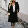 Sweat-shirt à Capuche Manches Longues Régulier Plain Veste Sherpa Caniche Blouson Boucle pour Femmes
