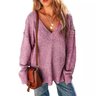 Pulls Décontracté Plain Printemps / Automne Naturel Quotidien Ample Manches Longues Laine/Tricot Non pour Femmes