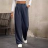 Pantalons Femmes Décontracté Plain Printemps / Automne Naturel Quotidien Ample Pantalon droit Droit Régulier