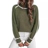 Pulls Décontracté Plain Printemps / Automne Naturel Quotidien Manches Longues Laine/Tricot Régulier Droit pour Femmes