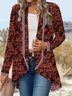 Élasticité moyenne Manches Longues Régulier Floral Kimono pour Femmes