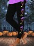 Pantalons De Yoga Femmes Décontracté Toutes Les Saisons Toussaint Naturel Faire la navette Jersey Toussaint Collant Régulier