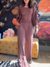 correspondant à Vêtement Femmes Décontracté Plain Printemps / Automne Coton Aucune élasticité Quotidien Manches Longues Droit Régulier