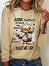 T-shirts Femmes Décontracté Imprimé d'Animal Printemps / Automne Aucune élasticité Meilleure vente Manches Longues Col Rond Régulier Régulier