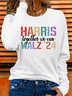 T-shirts Décontracté Printemps / Automne Lettres de texte Quotidien Ample Col Rond Régulier Régulier Élasticité moyenne pour Femmes