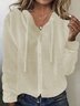 Cardigans Décontracté Plain Printemps / Automne Sweat-shirt à Capuche Quotidien Manches Longues Boucle Régulier Élasticité moyenne pour Femmes