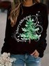 Sweat-shirts Décontracté Printemps / Automne Sapin de Noël Quotidien Noël Manches Longues Col Rond Régulier Régulier pour Femmes
