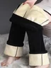 Pantalons Décontracté Plain Printemps / Automne Naturel Micro-élasticité Quotidien Ample Long Droit pour Femmes