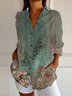 Chemises Décontracté Floral Printemps / Automne Dentelle Quotidien Ample Régulier Droit Col de Chemise pour Femmes