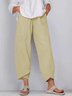 Pantalons Décontracté Plain Printemps / Automne Aucune élasticité Ample Pantalon à la cheville Standard Droit Régulier pour Femmes