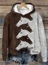 à Capuche Décontracté Floral Printemps / Automne Coton Sweat-shirt à Capuche Micro-élasticité Quotidien Droit Régulier pour Femmes