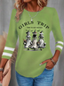Chemisiers1 Décontracté Printemps / Automne impression en 3D Polyester Quotidien Col Rond Régulier Droit Régulier pour Femmes